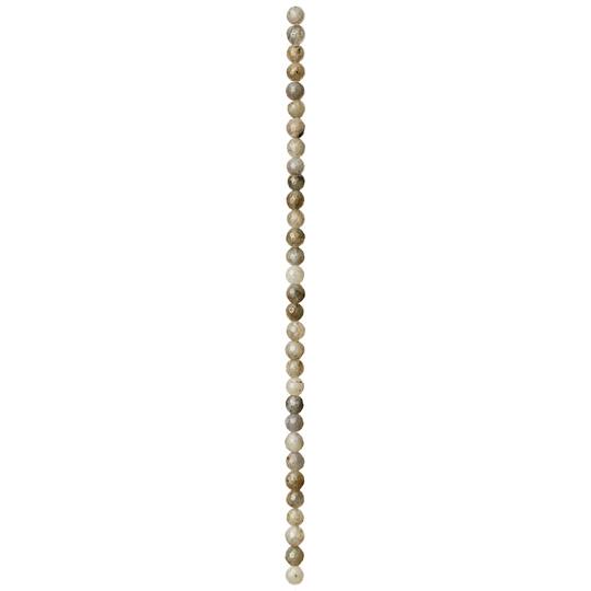 12 Pack: White Labradorite Silverite Faceted Round Beads, 6mm by Bead Landing®